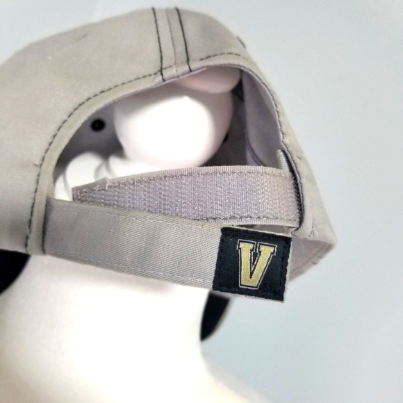 Collegiate Vanderbilt University Baseball Cap Adult Size Adjustable Closure Gray - Picture 6 of 8